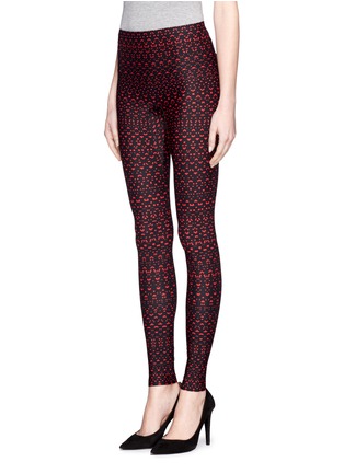 Front View - Click To Enlarge - ALEXANDER MCQUEEN - Pixelated geometric print leggings