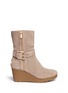 Main View - Click To Enlarge - MICHAEL KORS - 'Lizzie' wedge boots