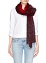 Figure View - Click To Enlarge - VALENTINO GARAVANI - Lace panel wool-cashmere scarf