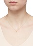 Figure View - Click To Enlarge - XR - 'Initiale B' diamond 16k gold plated necklace