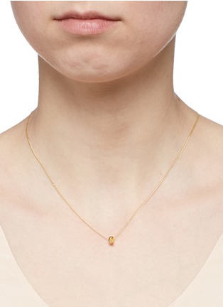 Figure View - Click To Enlarge - XR - 'Initiale C' diamond 16k gold plated necklace