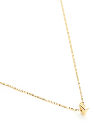 Detail View - Click To Enlarge - XR - 'Initiale E' diamond 16k gold plated necklace