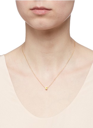Figure View - Click To Enlarge - XR - Initiale G' diamond 16k gold plated necklace