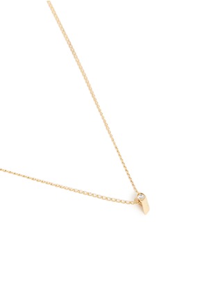Detail View - Click To Enlarge - XR - 'Initiale L' diamond 16k gold plated necklace