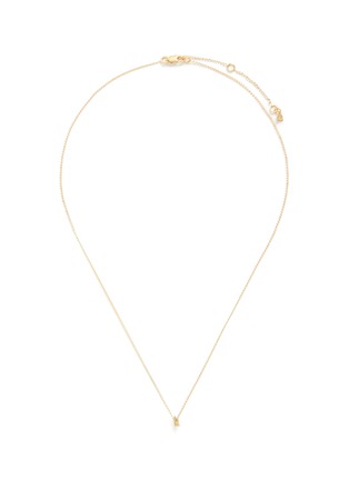 Main View - Click To Enlarge - XR - 'Initiale L' diamond 16k gold plated necklace