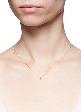 Figure View - Click To Enlarge - XR - 'Initiale P' diamond 16k gold plated necklace