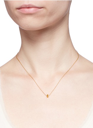 Figure View - Click To Enlarge - XR - 'Initiale R' diamond 16k gold plated necklace