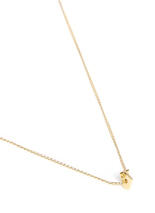 Detail View - Click To Enlarge - XR - 'Initiale T' diamond 16k gold plated necklace