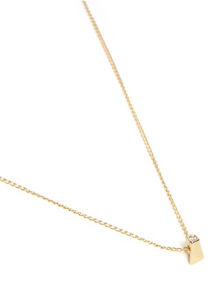 Detail View - Click To Enlarge - XR - 'Initiale T' diamond 16k gold plated necklace