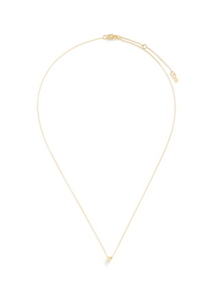 Main View - Click To Enlarge - XR - 'Initiale T' diamond 16k gold plated necklace