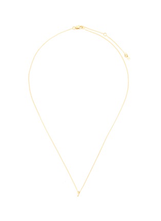 Main View - Click To Enlarge - XR - 'Initiale J' diamond 16k gold plated necklace
