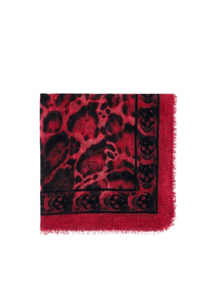 Main View - Click To Enlarge - ALEXANDER MCQUEEN - Leopard skull cashmere-silk scarf