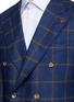 Detail View - Click To Enlarge - ISAIA - 'Cortina' double breasted wool-cashmere hopsack blazer
