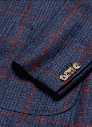  - ISAIA - 'Cortina' contrast check wool suit