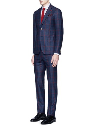 Figure View - Click To Enlarge - ISAIA - 'Cortina' contrast check wool suit
