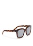 Figure View - Click To Enlarge - SPEKTRE - 'Romano' tortoiseshell acetate oversize square mirror sunglasses