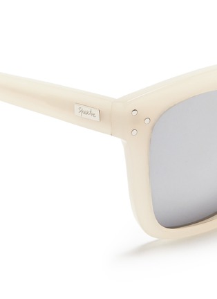 Detail View - Click To Enlarge - SPEKTRE - 'Romano' acetate oversize square mirror sunglasses