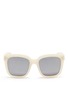 Main View - Click To Enlarge - SPEKTRE - 'Romano' acetate oversize square mirror sunglasses