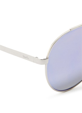Detail View - Click To Enlarge - SPEKTRE - 'Chiara' flat mirror lens metal aviator sunglasses