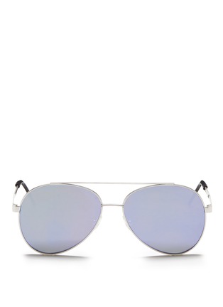 Main View - Click To Enlarge - SPEKTRE - 'Chiara' flat mirror lens metal aviator sunglasses