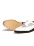 Detail View - Click To Enlarge - THOM BROWNE  - Oxford fabric insert leather longwing Derbies