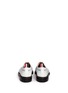 Back View - Click To Enlarge - THOM BROWNE  - Oxford fabric insert leather longwing Derbies
