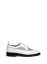 Main View - Click To Enlarge - THOM BROWNE  - Oxford fabric insert leather longwing Derbies