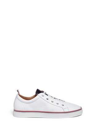 Main View - Click To Enlarge - THOM BROWNE  - Pebble leather sneakers