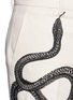 Detail View - Click To Enlarge - GUCCI - Crochet trim embroidered flared cady pants