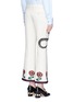 Back View - Click To Enlarge - GUCCI - Crochet trim embroidered flared cady pants