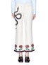 Main View - Click To Enlarge - GUCCI - Crochet trim embroidered flared cady pants