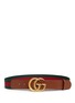 Main View - Click To Enlarge - GUCCI - GG logo buckle leather canvas web belt