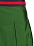 Detail View - Click To Enlarge - GUCCI - Web ribbon trim inverted pleat faille skirt