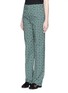 Front View - Click To Enlarge - GUCCI - Retro wave print cotton suiting pants