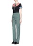 Figure View - Click To Enlarge - GUCCI - Retro wave print cotton suiting pants