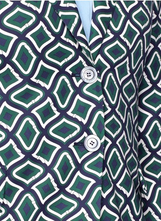 Detail View - Click To Enlarge - GUCCI - Retro wave print cotton suiting jacket
