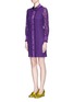 Front View - Click To Enlarge - GUCCI - Ruffle trim Cluny lace shirt dress