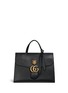 Main View - Click To Enlarge - GUCCI - 'GG Marmont' tiger head pebbled leather satchel