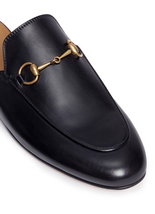 Detail View - Click To Enlarge - GUCCI - 'PRINCETOWN' HORSEBIT LEATHER SLIDE LOAFERS