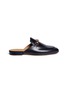 Main View - Click To Enlarge - GUCCI - 'PRINCETOWN' HORSEBIT LEATHER SLIDE LOAFERS