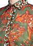 Detail View - Click To Enlarge - VALENTINO GARAVANI - Rhino print cotton voile cape tunic shirt