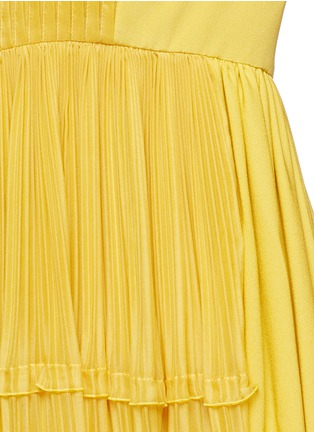Detail View - Click To Enlarge - VALENTINO GARAVANI - Plissé pleat patchwork silk maxi dress