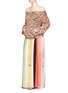 Figure View - Click To Enlarge - CHLOÉ - Rainbow silk crépon tassel drawstring skirt