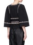 Back View - Click To Enlarge - ISABEL MARANT - 'Siloe' embroidered cotton twill bell sleeve top
