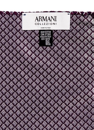 Detail View - Click To Enlarge - ARMANI COLLEZIONI - Check jacquard silk pocket square