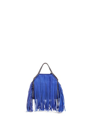 Back View - Click To Enlarge - STELLA MCCARTNEY - 'Falabella' tiny fringe crossbody chain tote