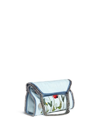 Front View - Click To Enlarge - STELLA MCCARTNEY - 'Falabella' small poppy denim chain tote