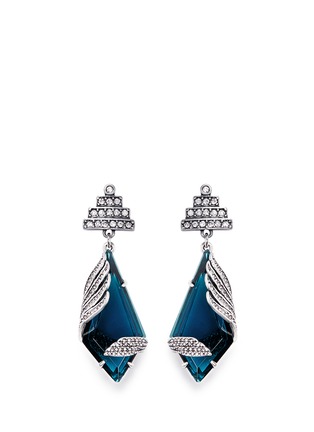 Main View - Click To Enlarge - LULU FROST - 'Reflection' pavé Montana glass crystal drop earrings