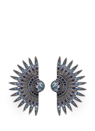 Main View - Click To Enlarge - LULU FROST - 'Beacon' glass crystal pavé fan stud earrings