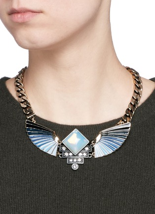 Figure View - Click To Enlarge - LULU FROST - 'Horizon' opal ombré wing necklace